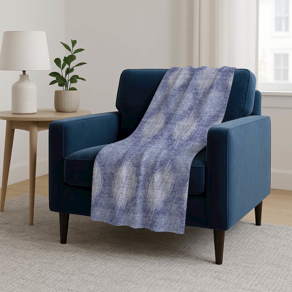 Premium Machine Washable ASB849 Denim 50" x 70" Sherpa Throw Blanket. Picture 5