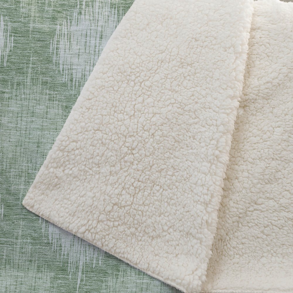 Premium Machine Washable ASB849 Mint 50" x 70" Sherpa Throw Blanket. Picture 2