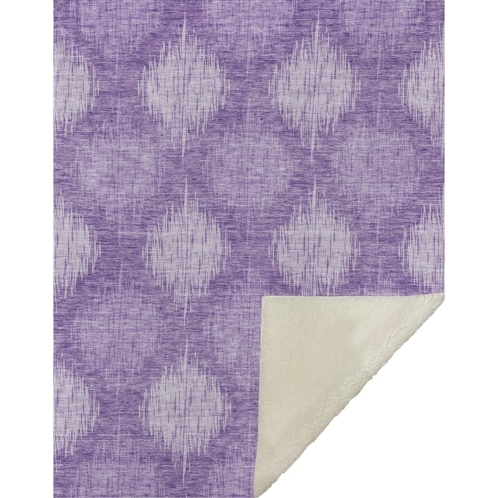 Premium Machine Washable ASB849 Plum 50" x 70" Sherpa Throw Blanket. Picture 1