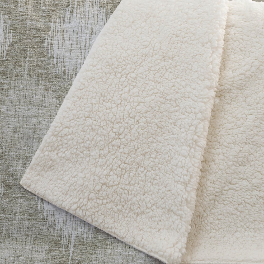 Premium Machine Washable ASB849 Taupe 50" x 70" Sherpa Throw Blanket. Picture 2