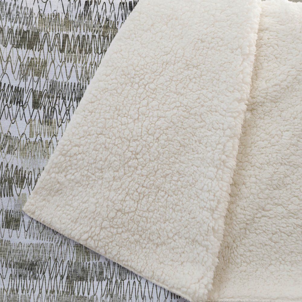 Premium Machine Washable ASB850 Taupe 50" x 70" Sherpa Throw Blanket. Picture 2