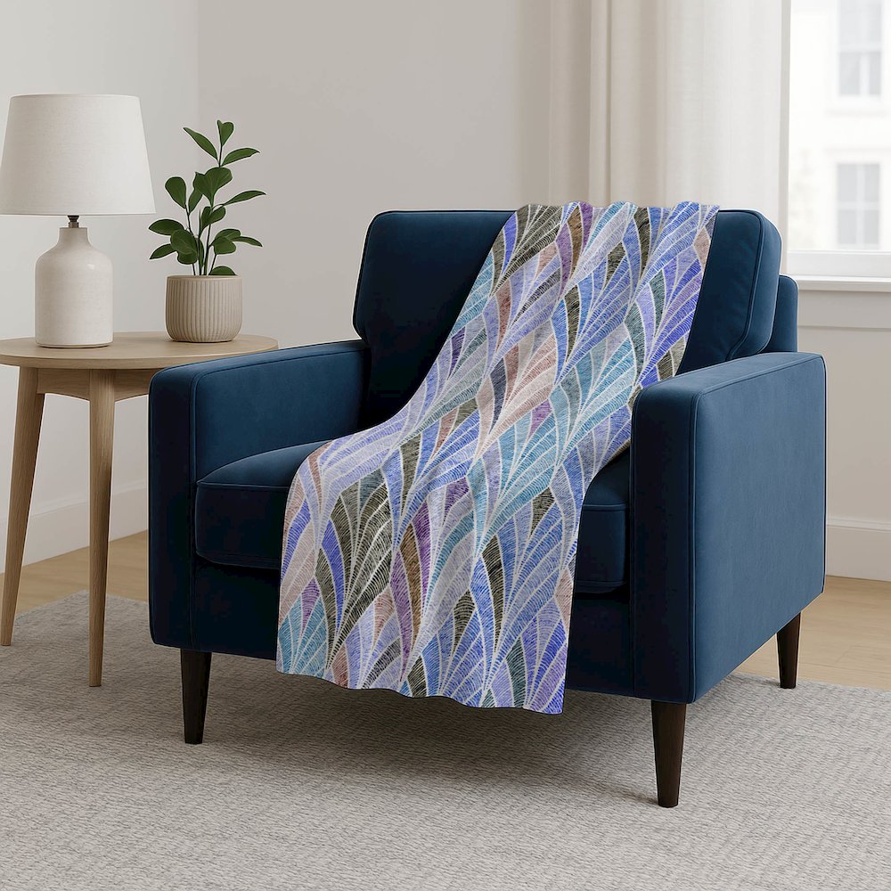 Premium Machine Washable ASB851 Blue 50" x 70" Sherpa Throw Blanket. Picture 5