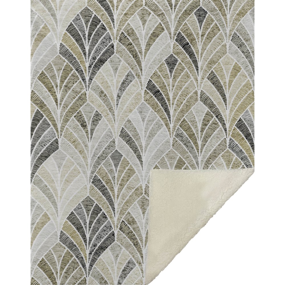 Premium Machine Washable ASB851 Taupe 50" x 70" Sherpa Throw Blanket. Picture 1
