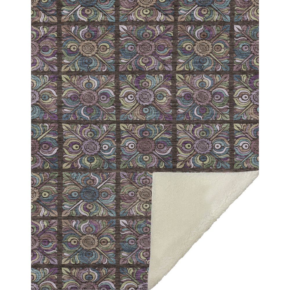 Premium Machine Washable ASB852 Chocolate 50" x 70" Sherpa Throw Blanket. Picture 1