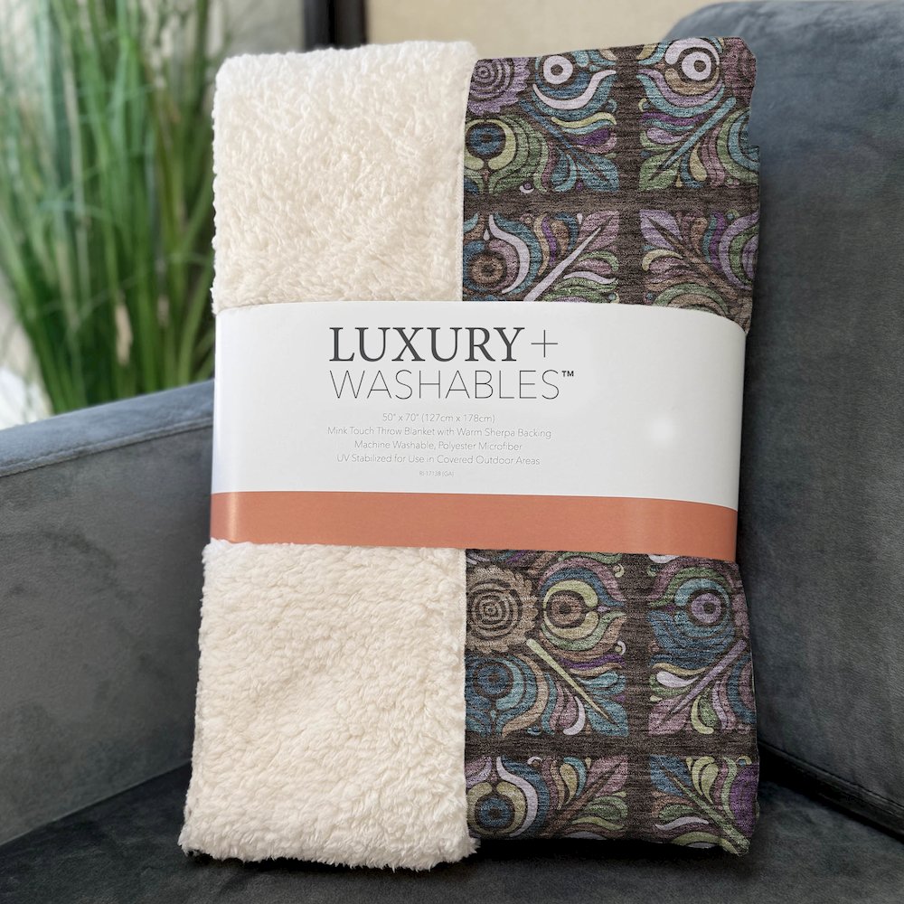 Premium Machine Washable ASB852 Chocolate 50" x 70" Sherpa Throw Blanket. Picture 3