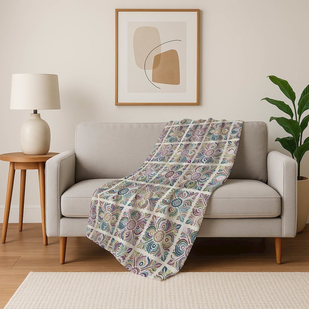 Premium Machine Washable ASB852 Ivory 50" x 70" Sherpa Throw Blanket. Picture 5
