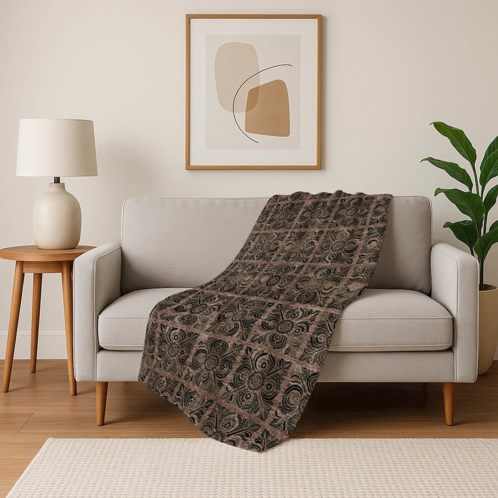Premium Machine Washable ASB853 Paprika 50" x 70" Sherpa Throw Blanket. Picture 5