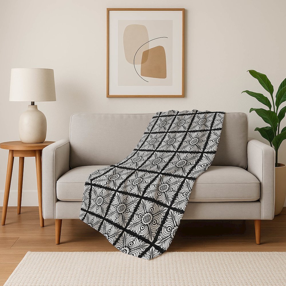 Premium Machine Washable ASB854 Black 50" x 70" Sherpa Throw Blanket. Picture 5