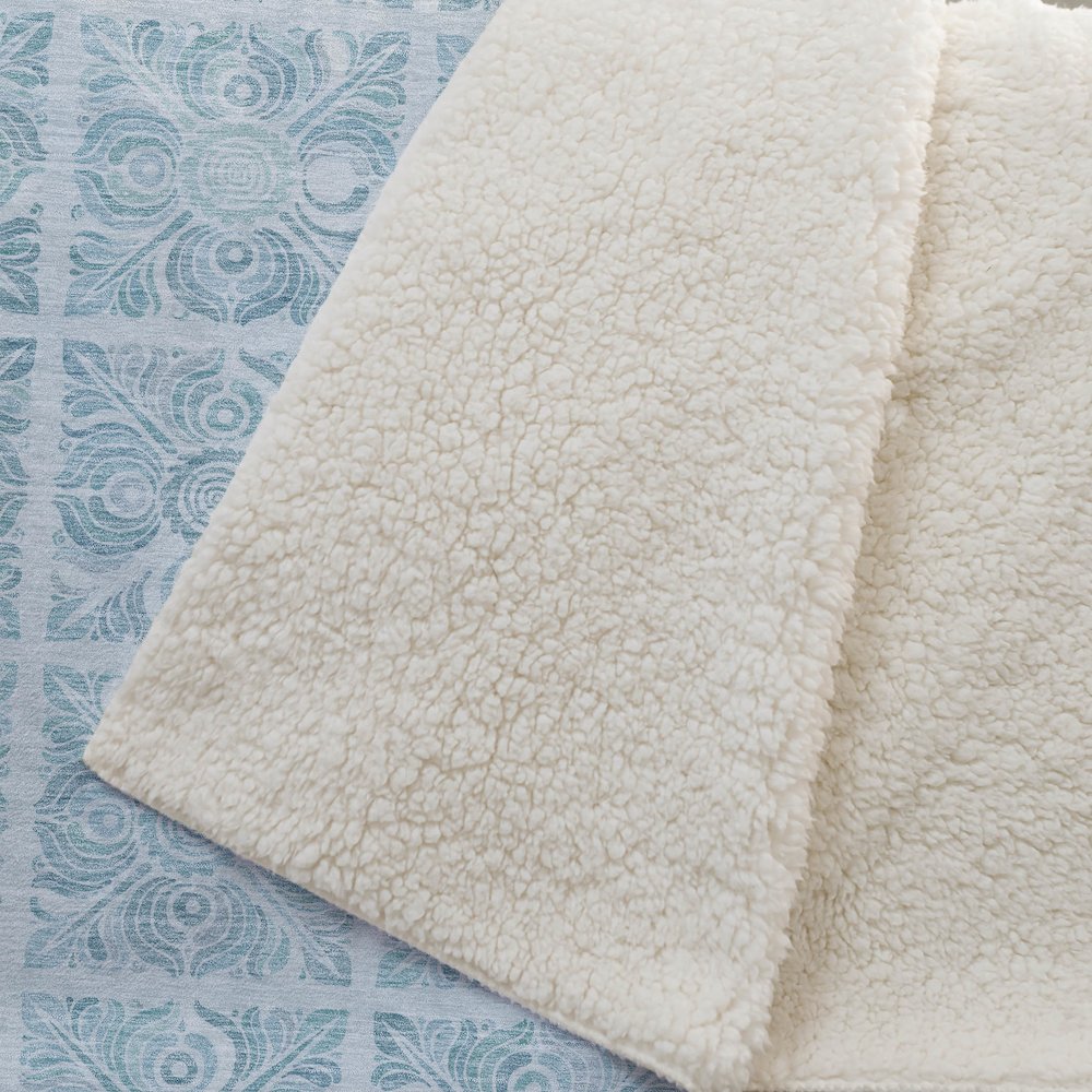 Premium Machine Washable ASB854 Turquoise 50" x 70" Sherpa Throw Blanket. Picture 2