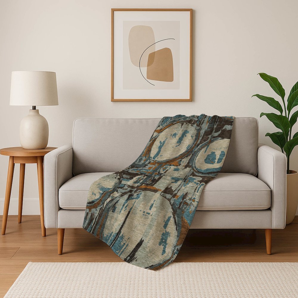 Premium Machine Washable ASB855 Beige 50" x 70" Sherpa Throw Blanket. Picture 5