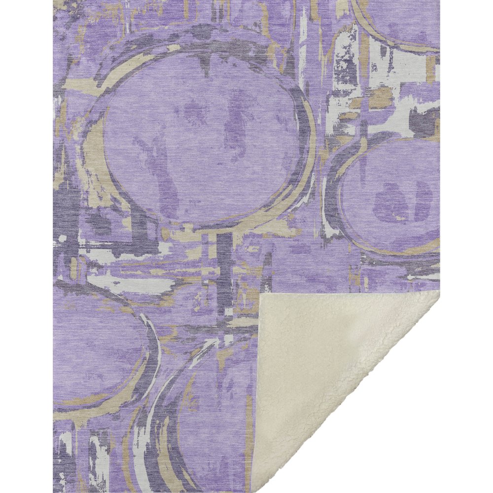 Premium Machine Washable ASB855 Lavender 50" x 70" Sherpa Throw Blanket. Picture 1