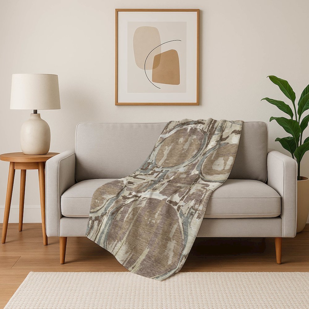 Premium Machine Washable ASB855 Mocha 50" x 70" Sherpa Throw Blanket. Picture 5