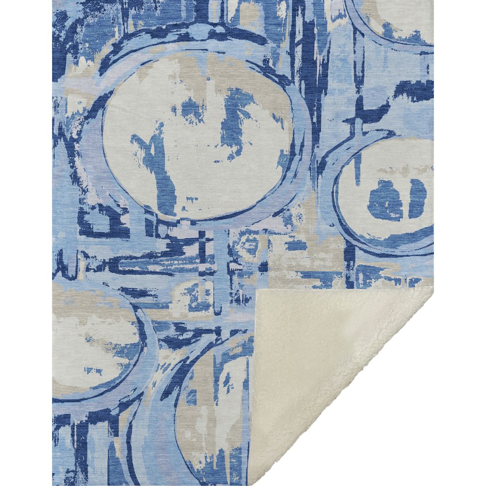 Premium Machine Washable ASB855 Sky 50" x 70" Sherpa Throw Blanket. Picture 1