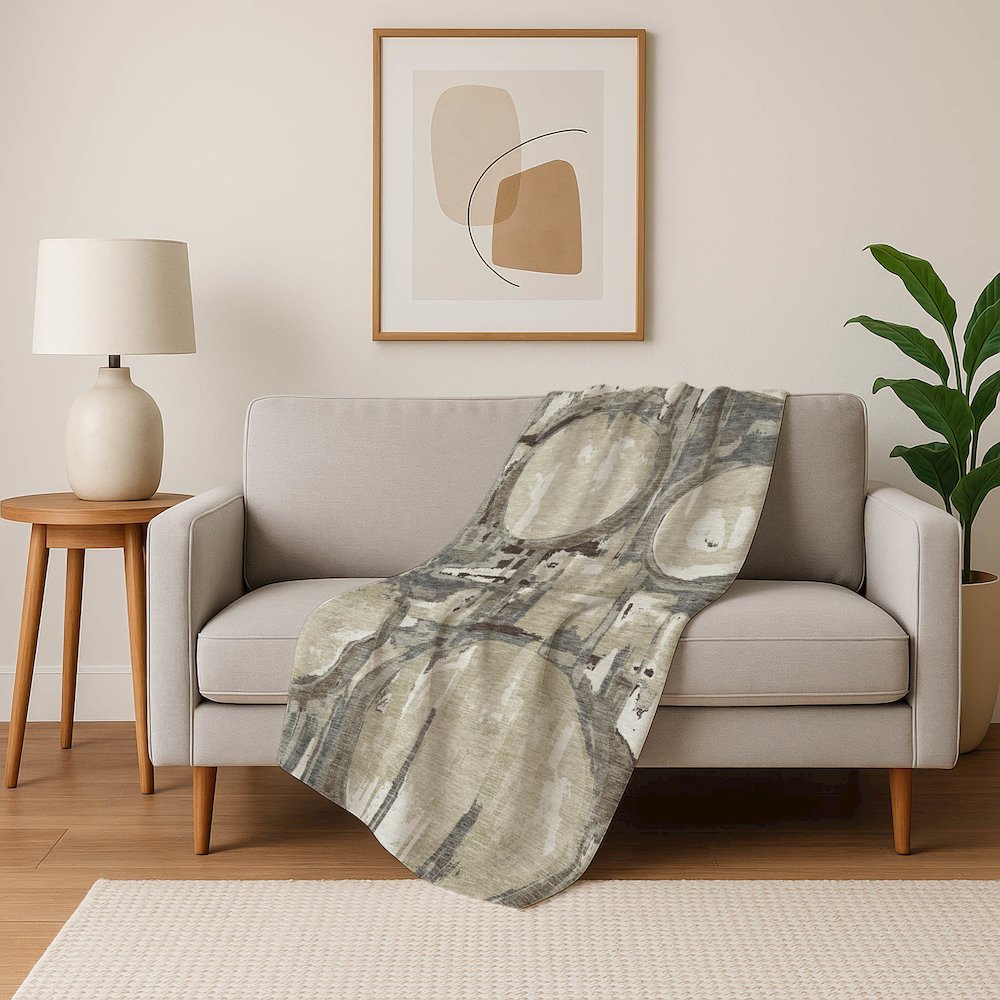 Premium Machine Washable ASB855 Tan 50" x 70" Sherpa Throw Blanket. Picture 5