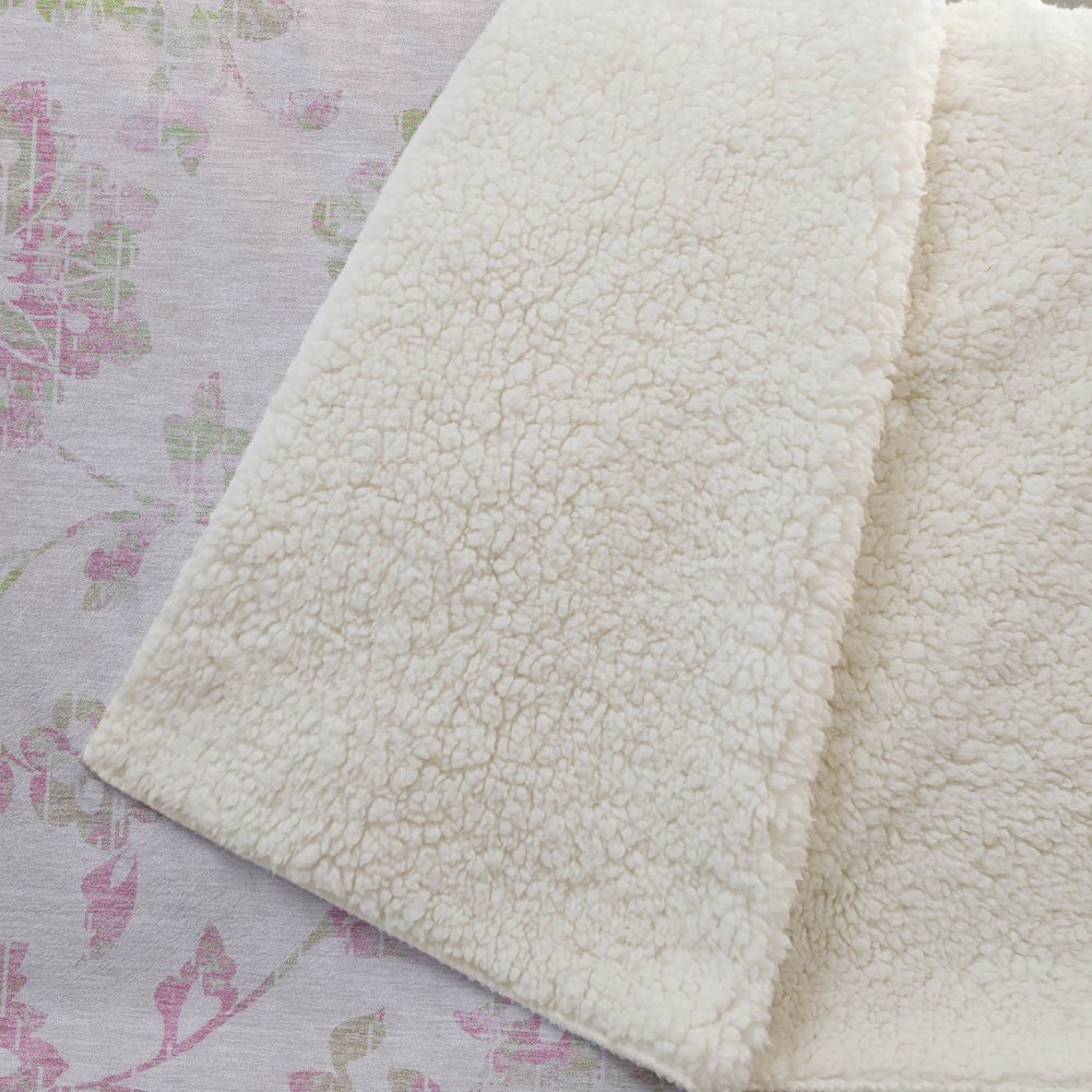 Premium Machine Washable ASB856 Pink 50" x 70" Sherpa Throw Blanket. Picture 2