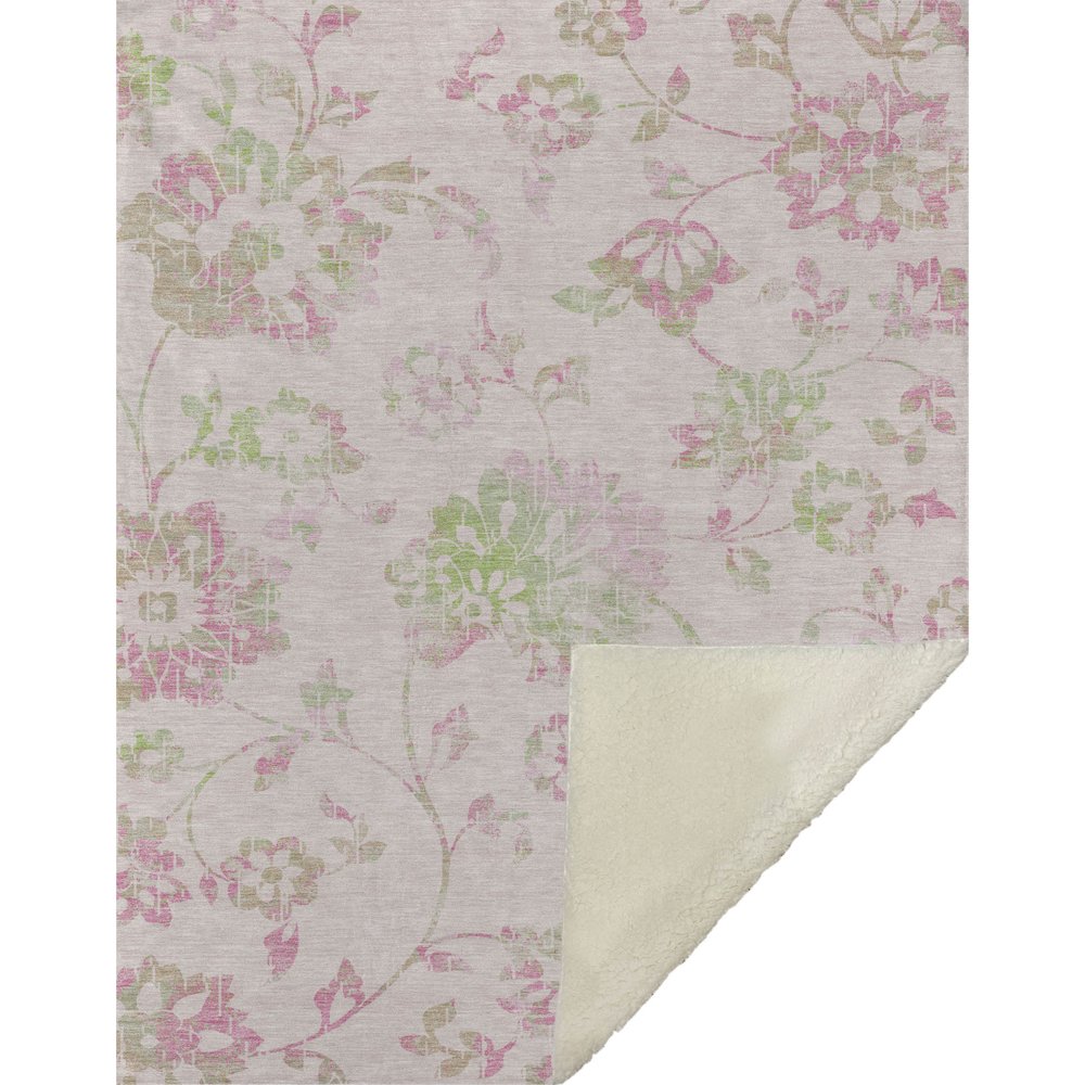 Premium Machine Washable ASB856 Pink 50" x 70" Sherpa Throw Blanket. Picture 1