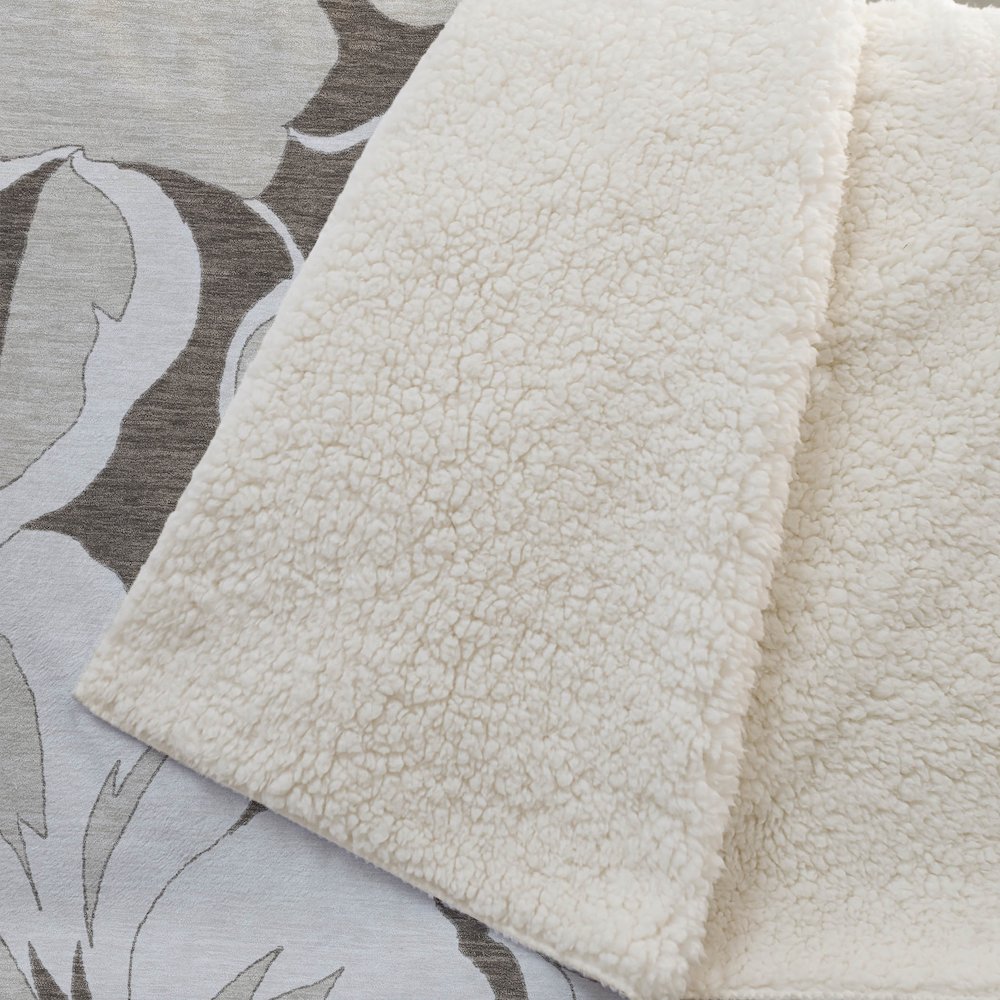 Premium Machine Washable ASB857 Brown 50" x 70" Sherpa Throw Blanket. Picture 2