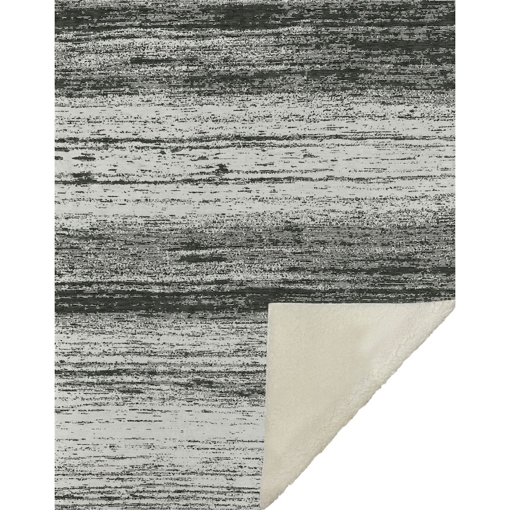 Premium Machine Washable ASB859 Black 50" x 70" Sherpa Throw Blanket. Picture 1