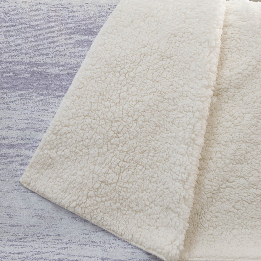 Premium Machine Washable ASB859 Lavender 50" x 70" Sherpa Throw Blanket. Picture 2