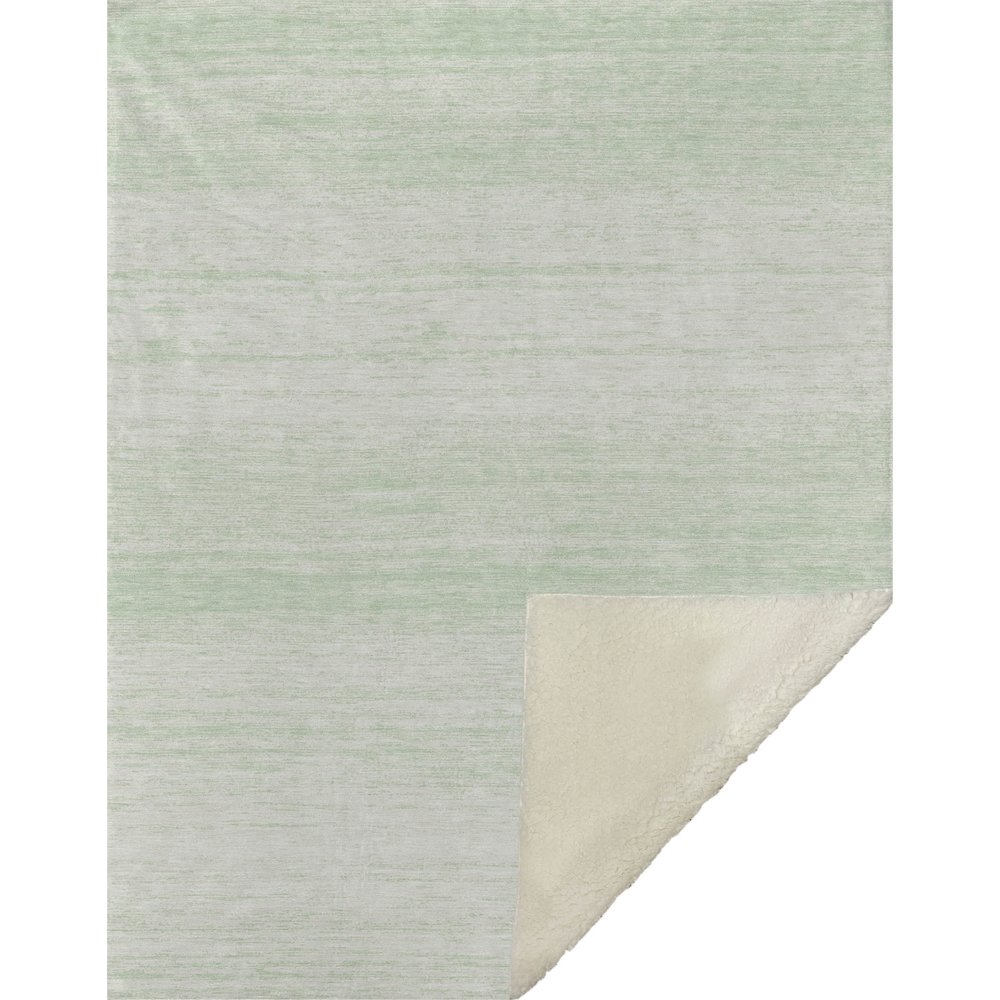 Premium Machine Washable ASB859 Mint 50" x 70" Sherpa Throw Blanket. Picture 1