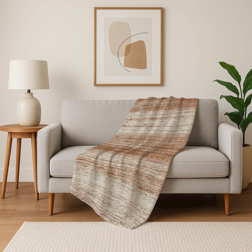 Premium Machine Washable ASB859 Paprika 50" x 70" Sherpa Throw Blanket. Picture 5