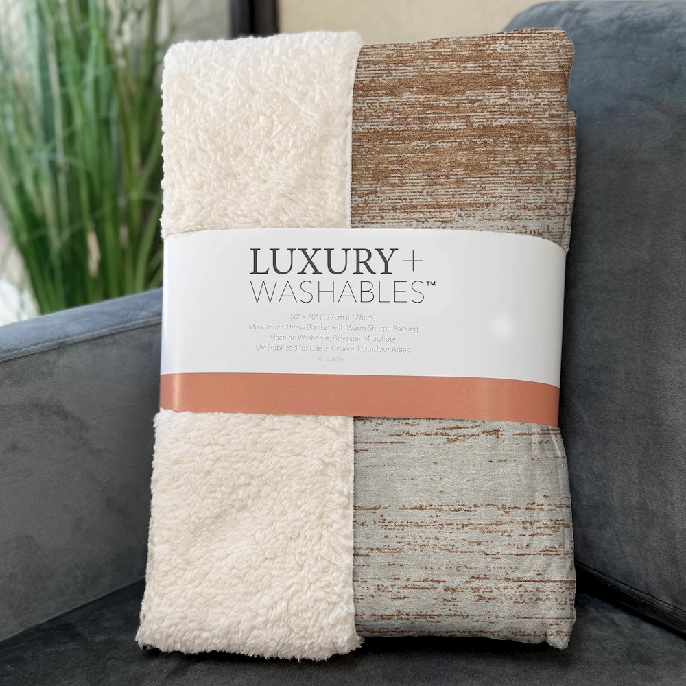 Premium Machine Washable ASB859 Paprika 50" x 70" Sherpa Throw Blanket. Picture 3