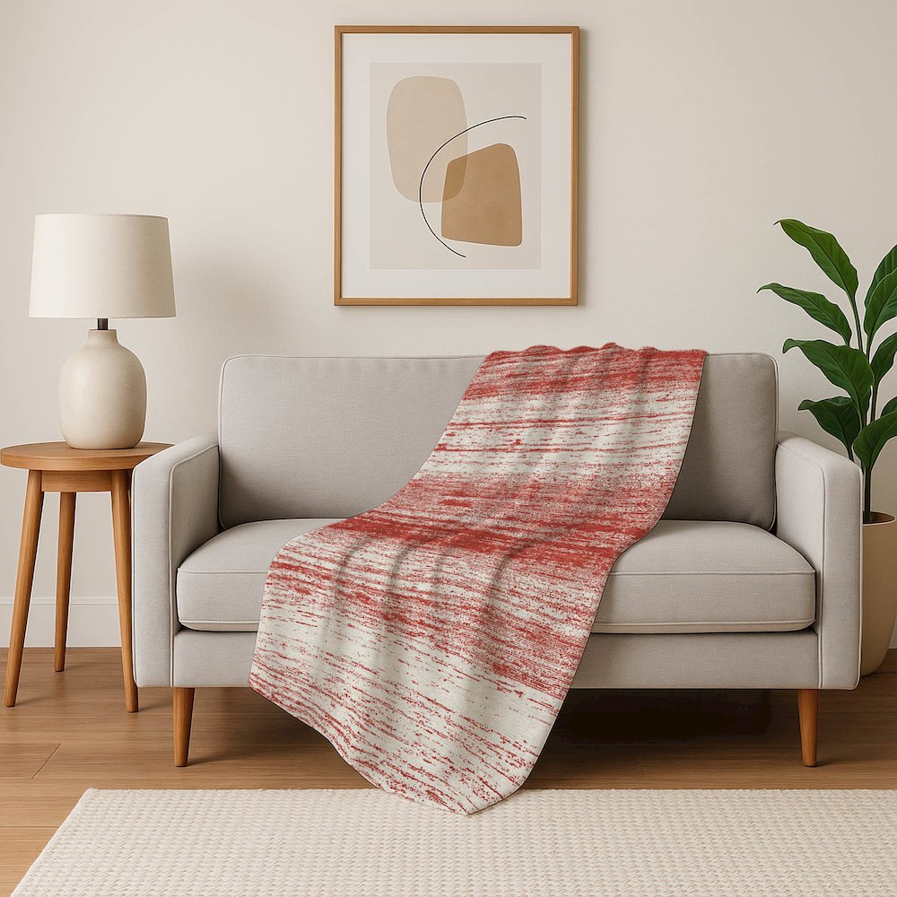 Premium Machine Washable ASB859 Red 50" x 70" Sherpa Throw Blanket. Picture 5
