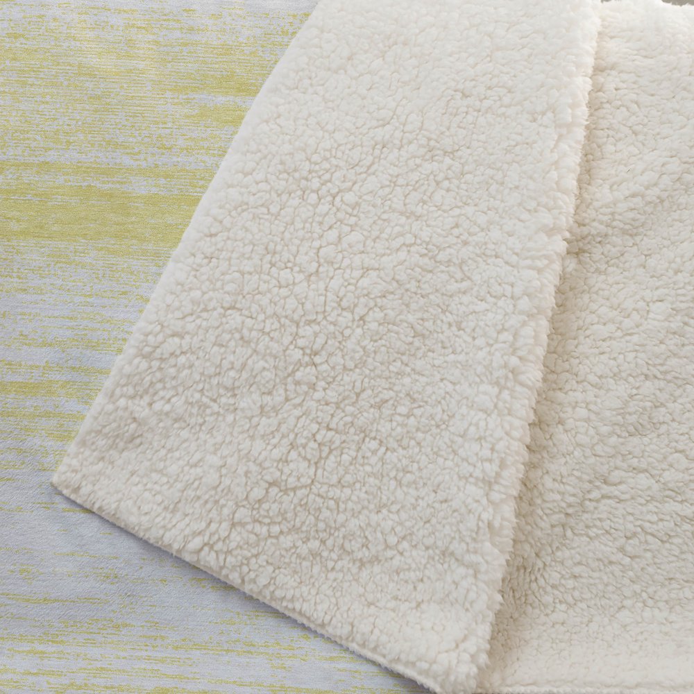 Premium Machine Washable ASB859 Yellow 50" x 70" Sherpa Throw Blanket. Picture 2