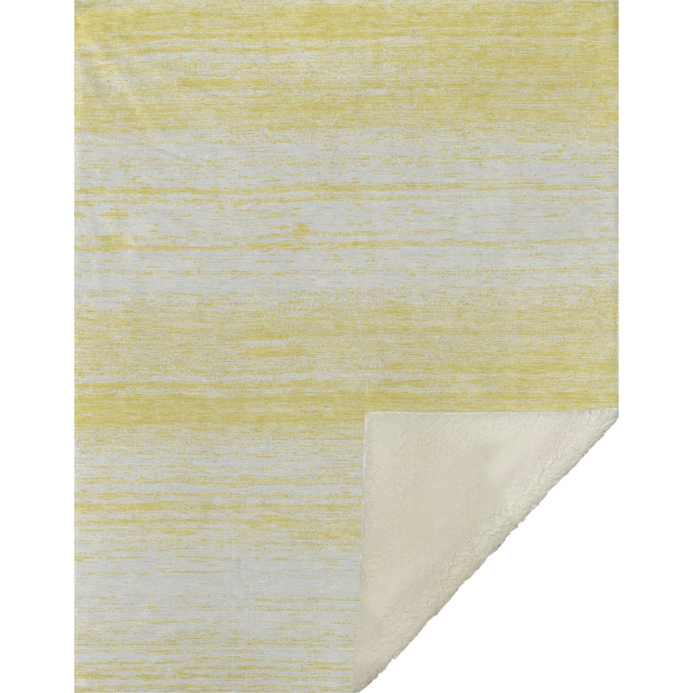 Premium Machine Washable ASB859 Yellow 50" x 70" Sherpa Throw Blanket. Picture 1