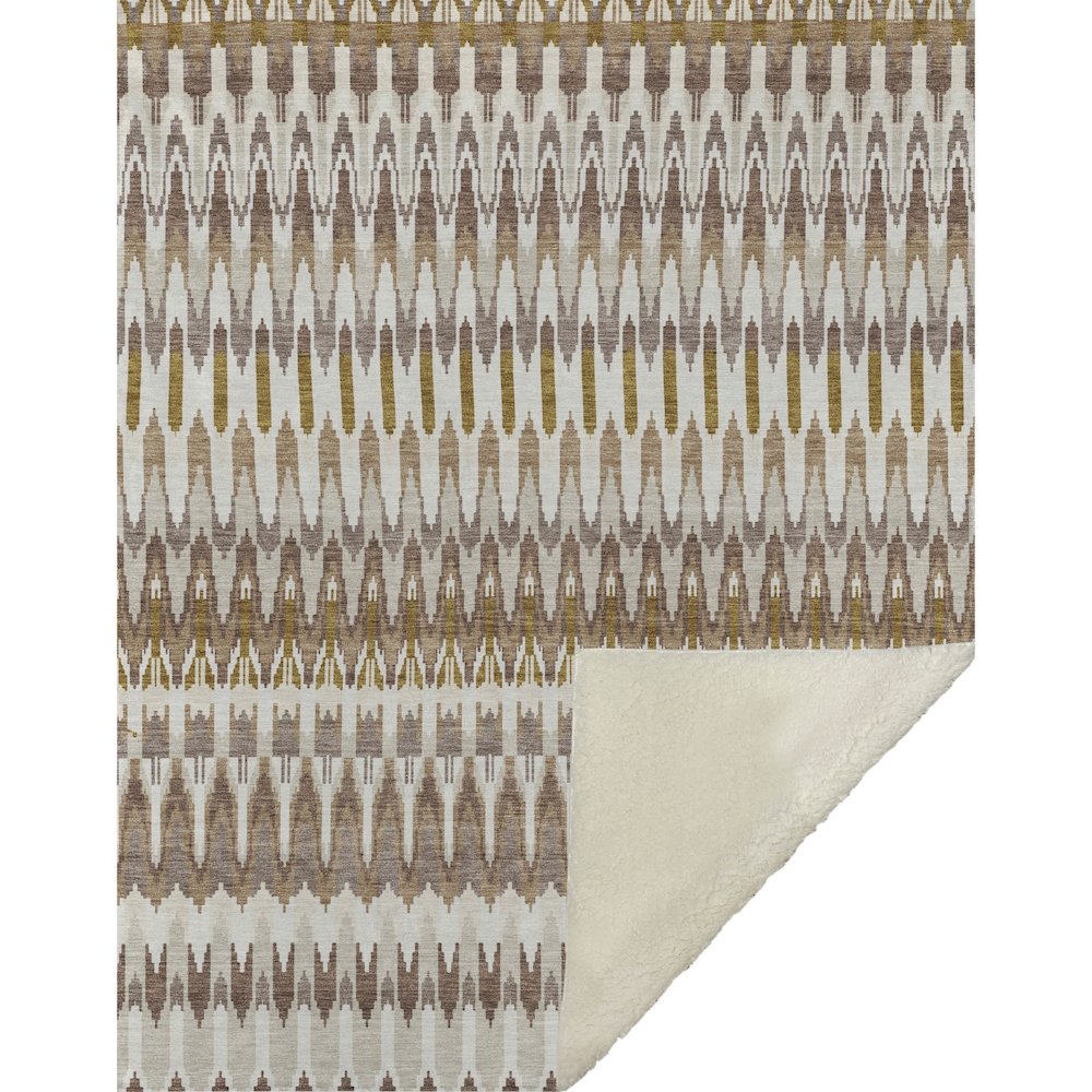 Premium Machine Washable ASB860 Brown 50" x 70" Sherpa Throw Blanket. Picture 1
