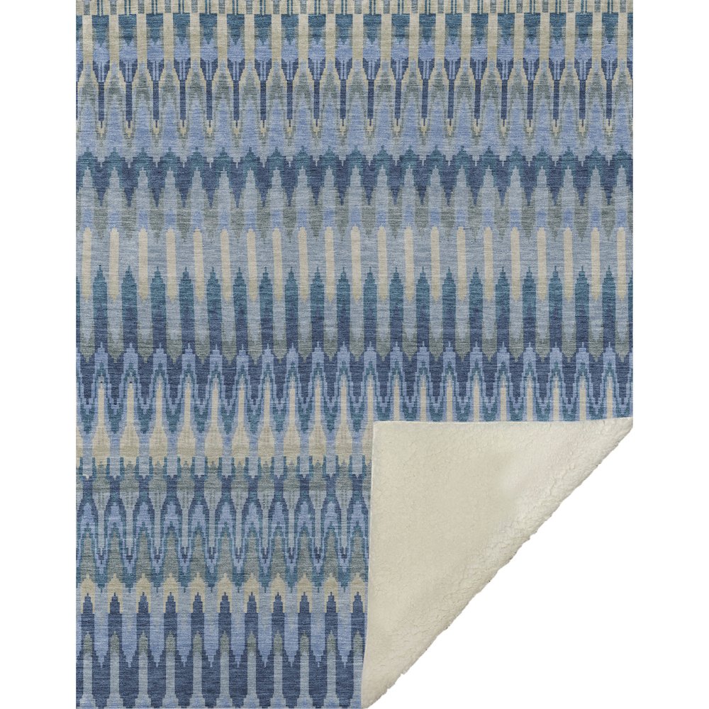 Premium Machine Washable ASB860 Denim 50" x 70" Sherpa Throw Blanket. Picture 1