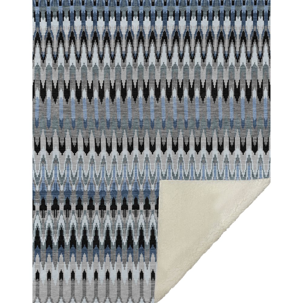 Premium Machine Washable ASB860 Gray 50" x 70" Sherpa Throw Blanket. Picture 1