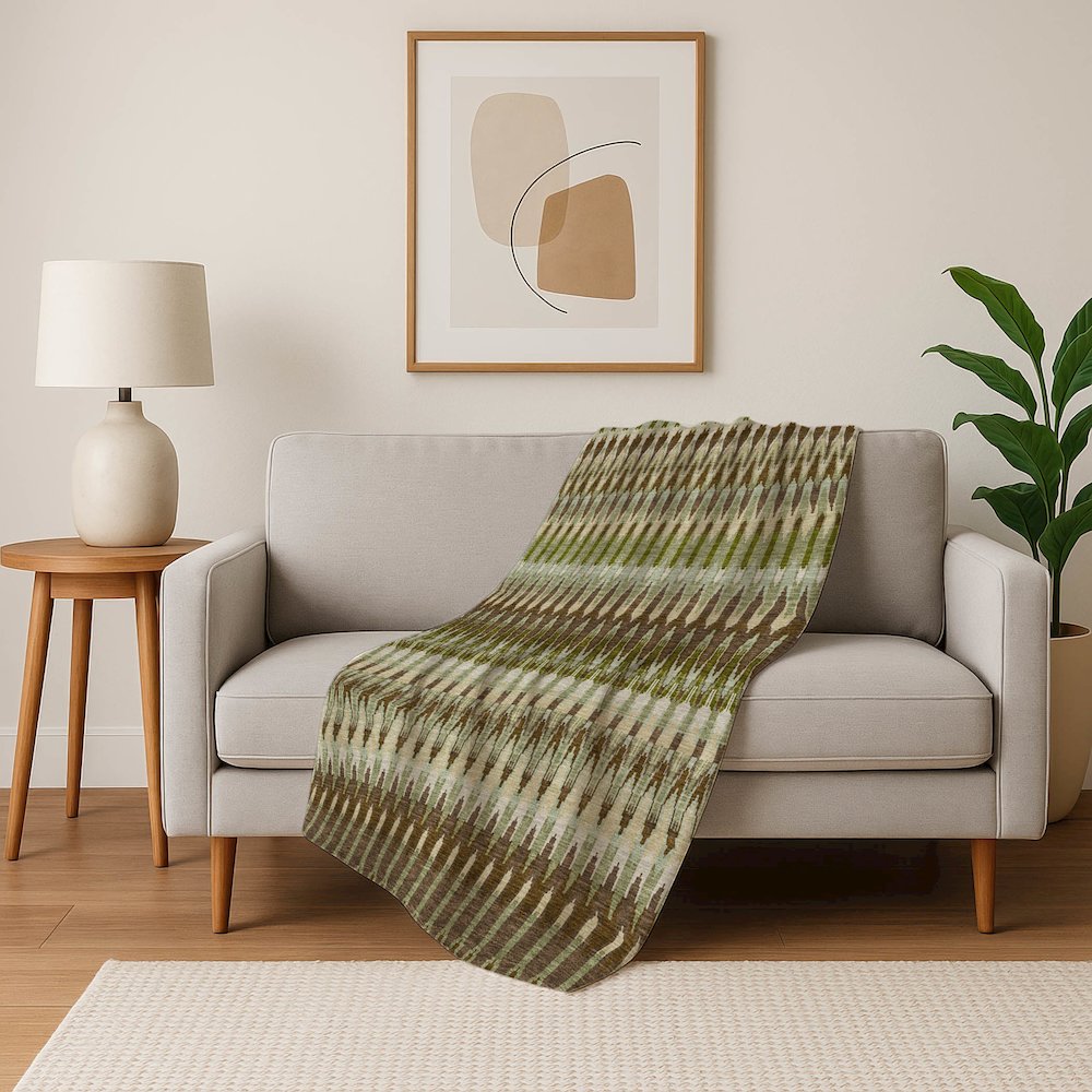 Premium Machine Washable ASB860 Green 50" x 70" Sherpa Throw Blanket. Picture 5