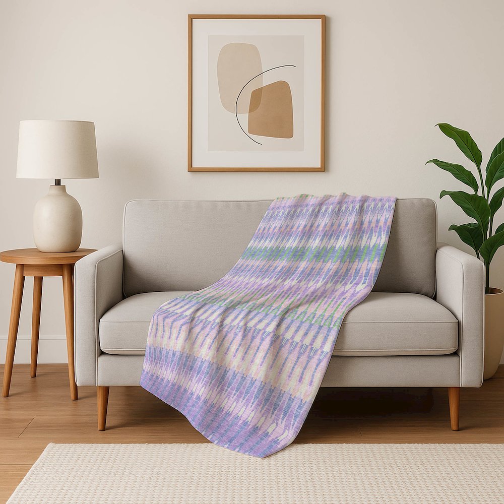Premium Machine Washable ASB860 Lavender 50" x 70" Sherpa Throw Blanket. Picture 5