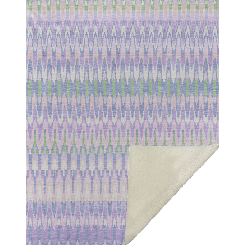 Premium Machine Washable ASB860 Lavender 50" x 70" Sherpa Throw Blanket. Picture 1