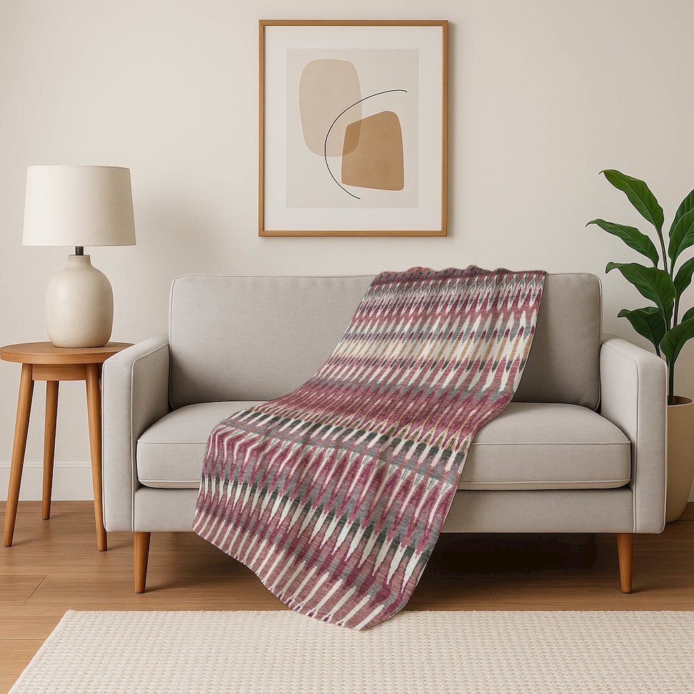 Premium Machine Washable ASB860 Mauve 50" x 70" Sherpa Throw Blanket. Picture 5