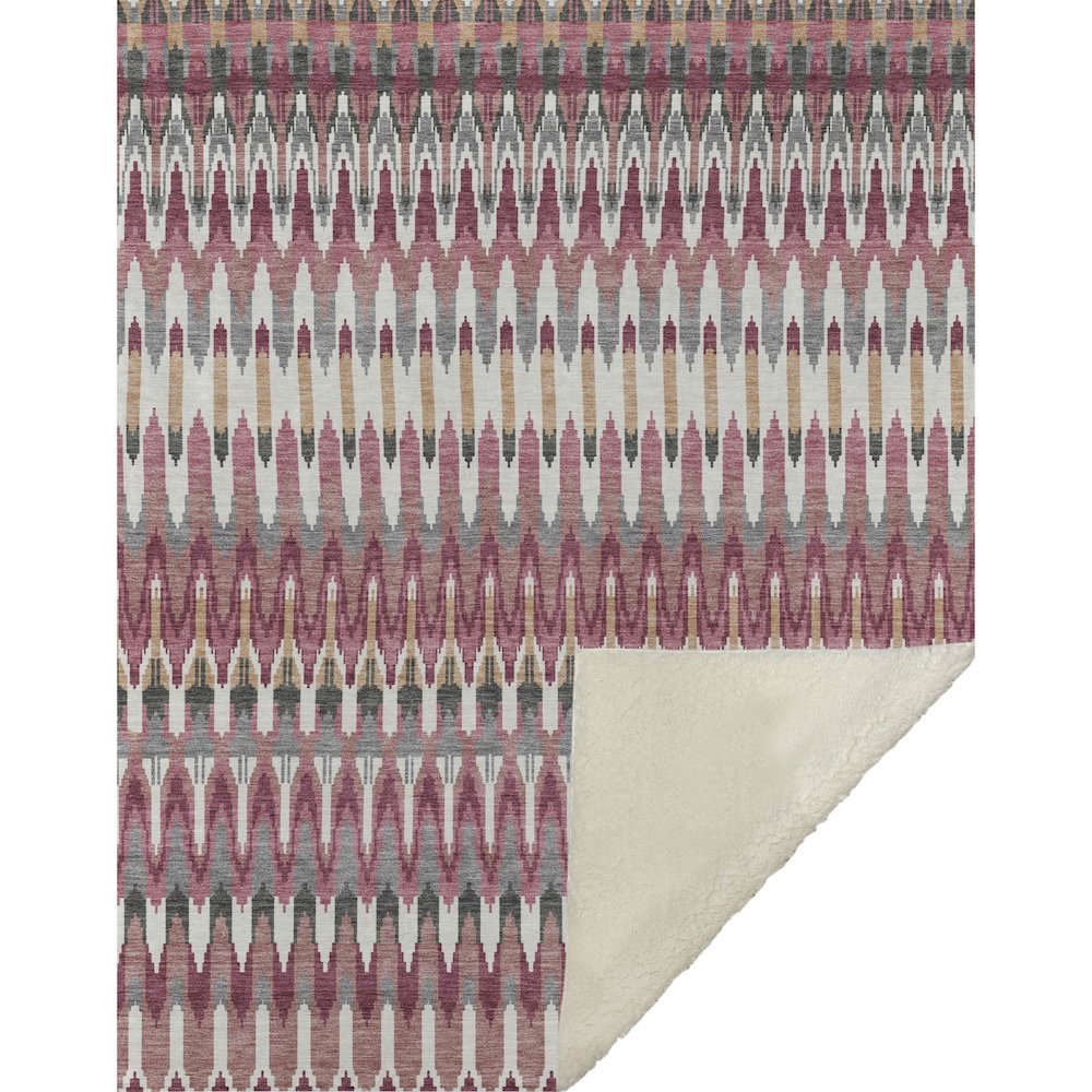 Premium Machine Washable ASB860 Mauve 50" x 70" Sherpa Throw Blanket. Picture 1