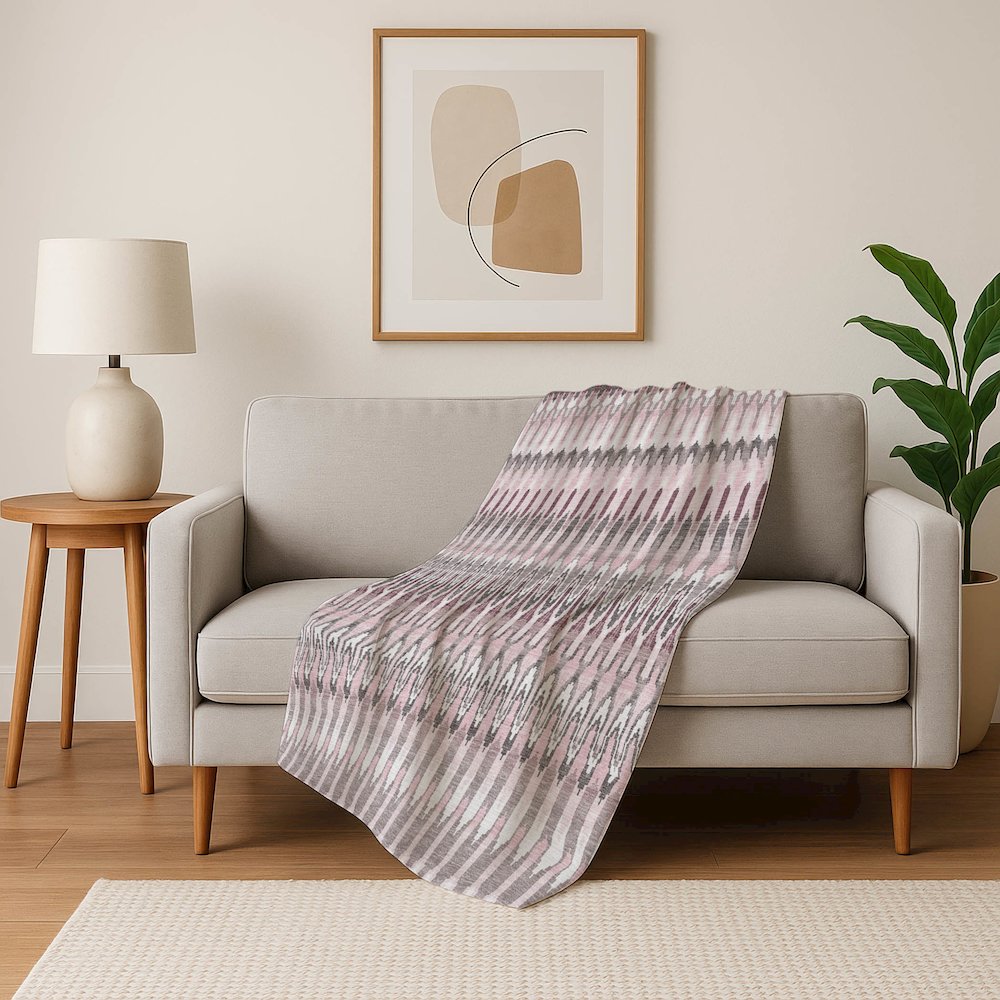 Premium Machine Washable ASB860 Pink 50" x 70" Sherpa Throw Blanket. Picture 5
