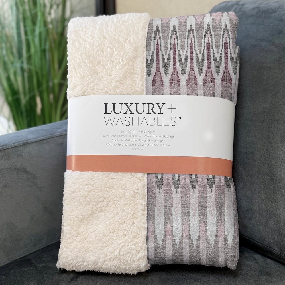 Premium Machine Washable ASB860 Pink 50" x 70" Sherpa Throw Blanket. Picture 3