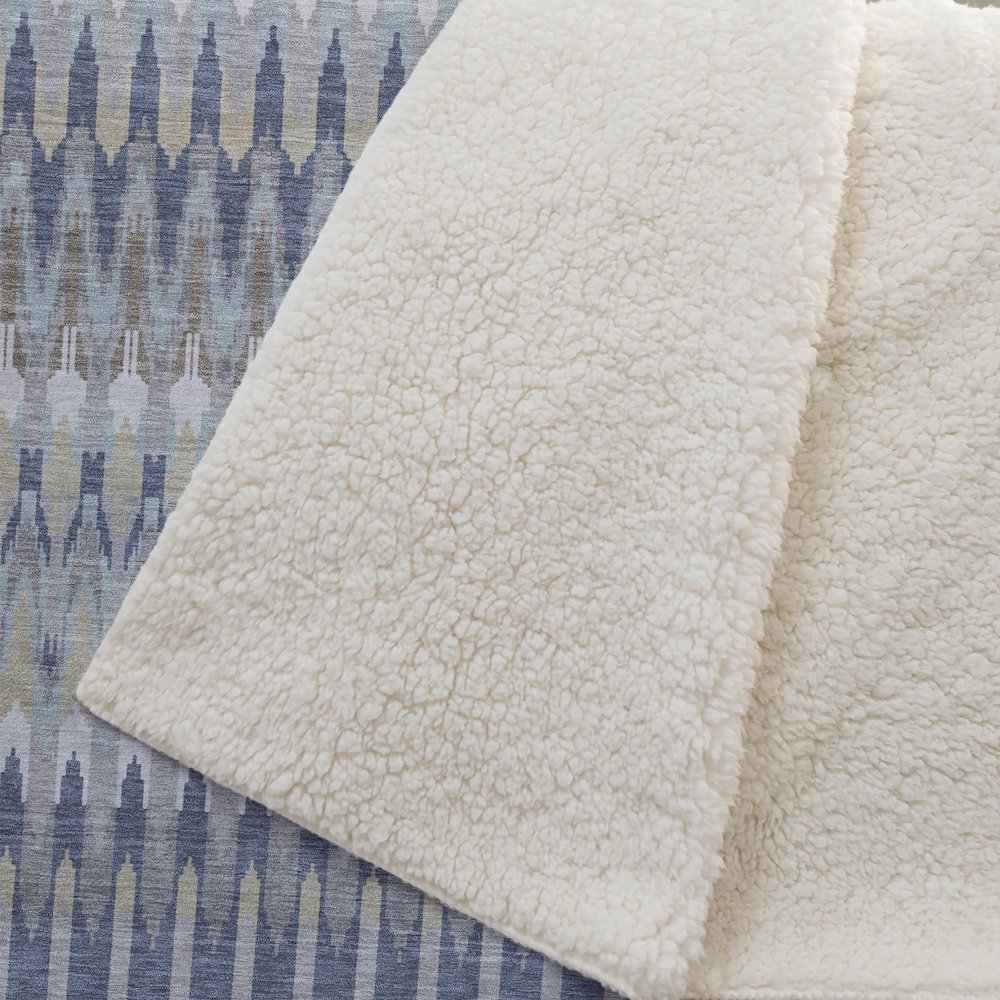 Premium Machine Washable ASB860 Taupe 50" x 70" Sherpa Throw Blanket. Picture 2