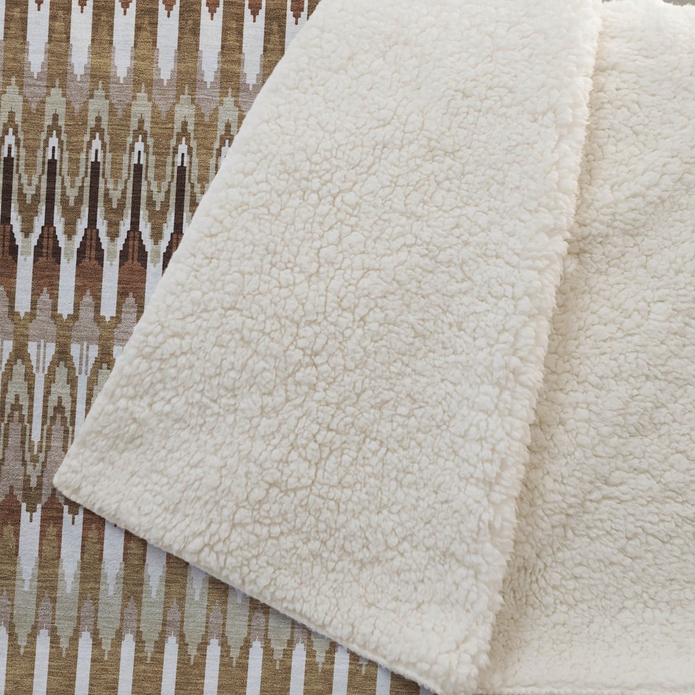 Premium Machine Washable ASB860 Terracotta 50" x 70" Sherpa Throw Blanket. Picture 2