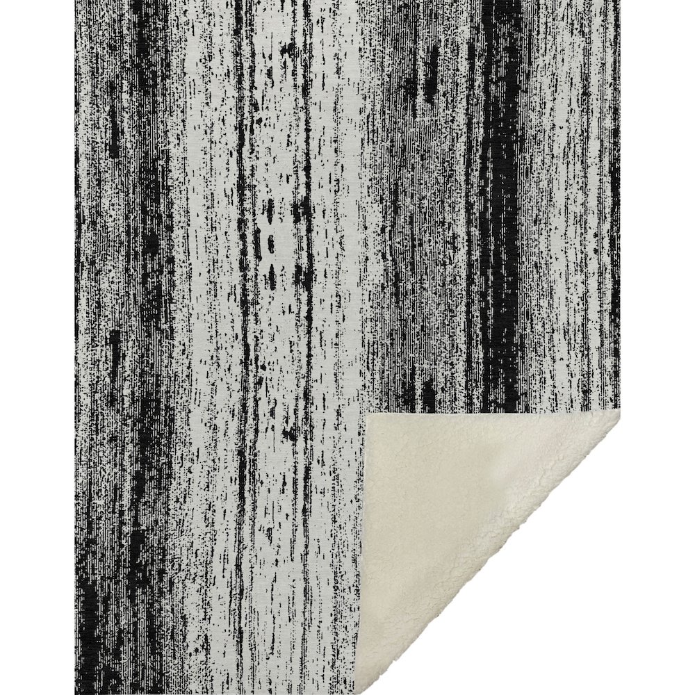 Premium Machine Washable ASB861 Black 50" x 70" Sherpa Throw Blanket. Picture 1