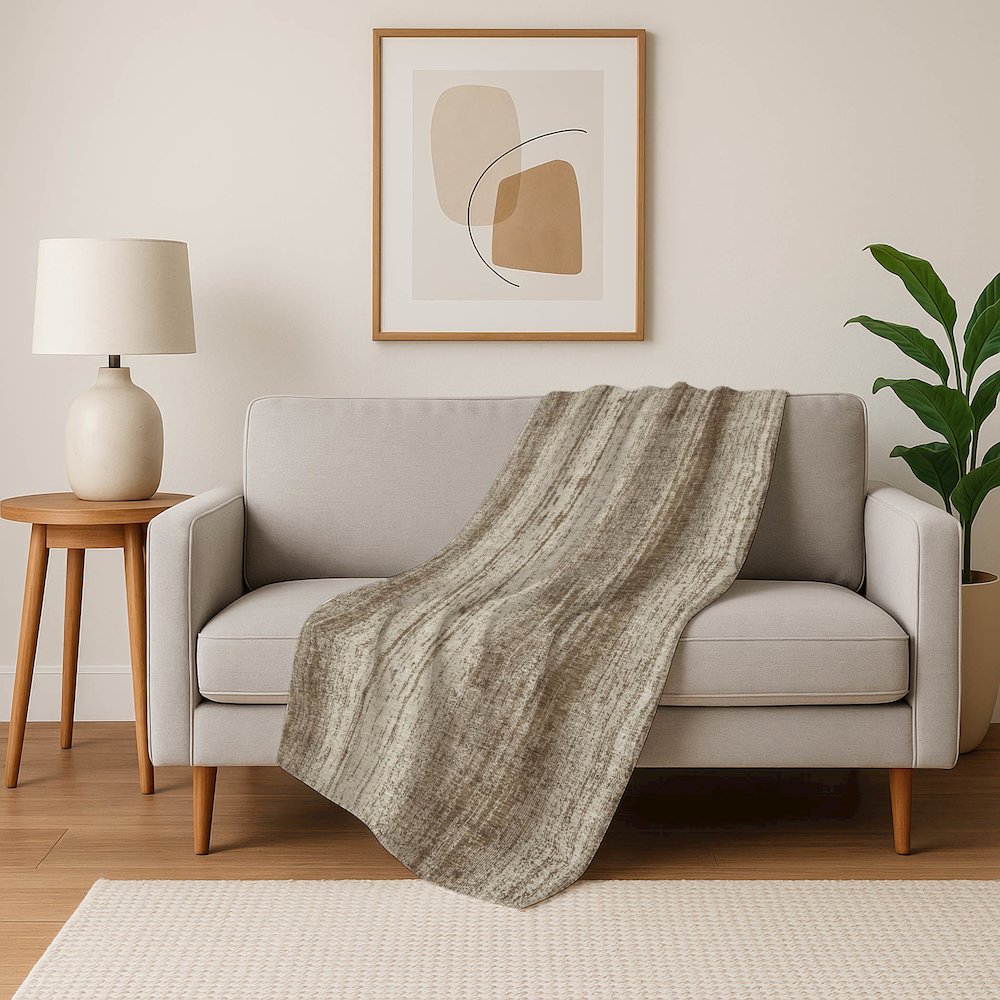 Premium Machine Washable ASB861 Brown 50" x 70" Sherpa Throw Blanket. Picture 5