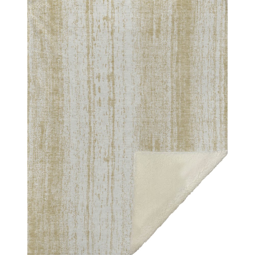 Premium Machine Washable ASB861 Gold 50" x 70" Sherpa Throw Blanket. Picture 1