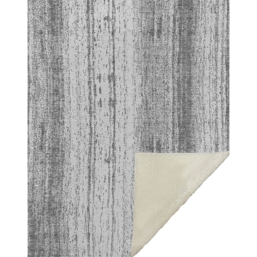 Premium Machine Washable ASB861 Gray 50" x 70" Sherpa Throw Blanket. Picture 1