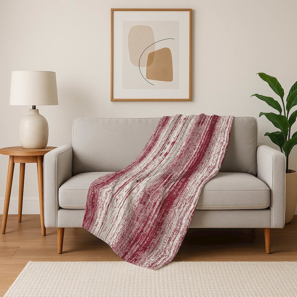 Premium Machine Washable ASB861 Merlot 50" x 70" Sherpa Throw Blanket. Picture 5