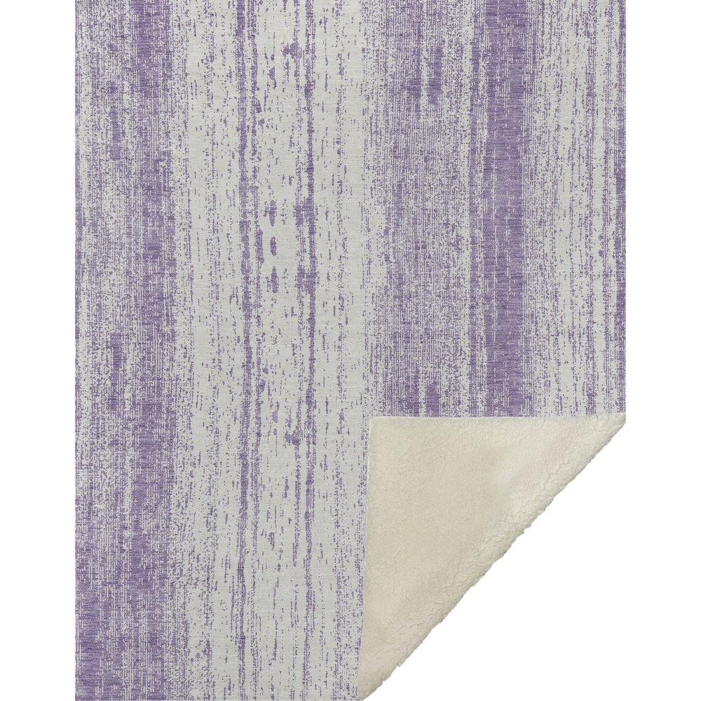 Premium Machine Washable ASB861 Purple 50" x 70" Sherpa Throw Blanket. Picture 1