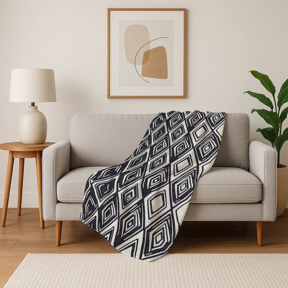 Premium Machine Washable ASB862 Black 50" x 70" Sherpa Throw Blanket. Picture 5