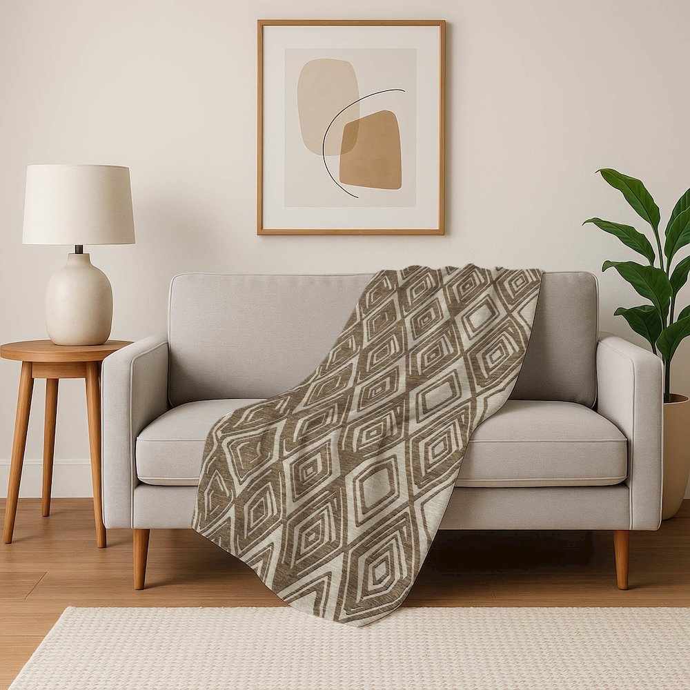 Premium Machine Washable ASB862 Brown 50" x 70" Sherpa Throw Blanket. Picture 5