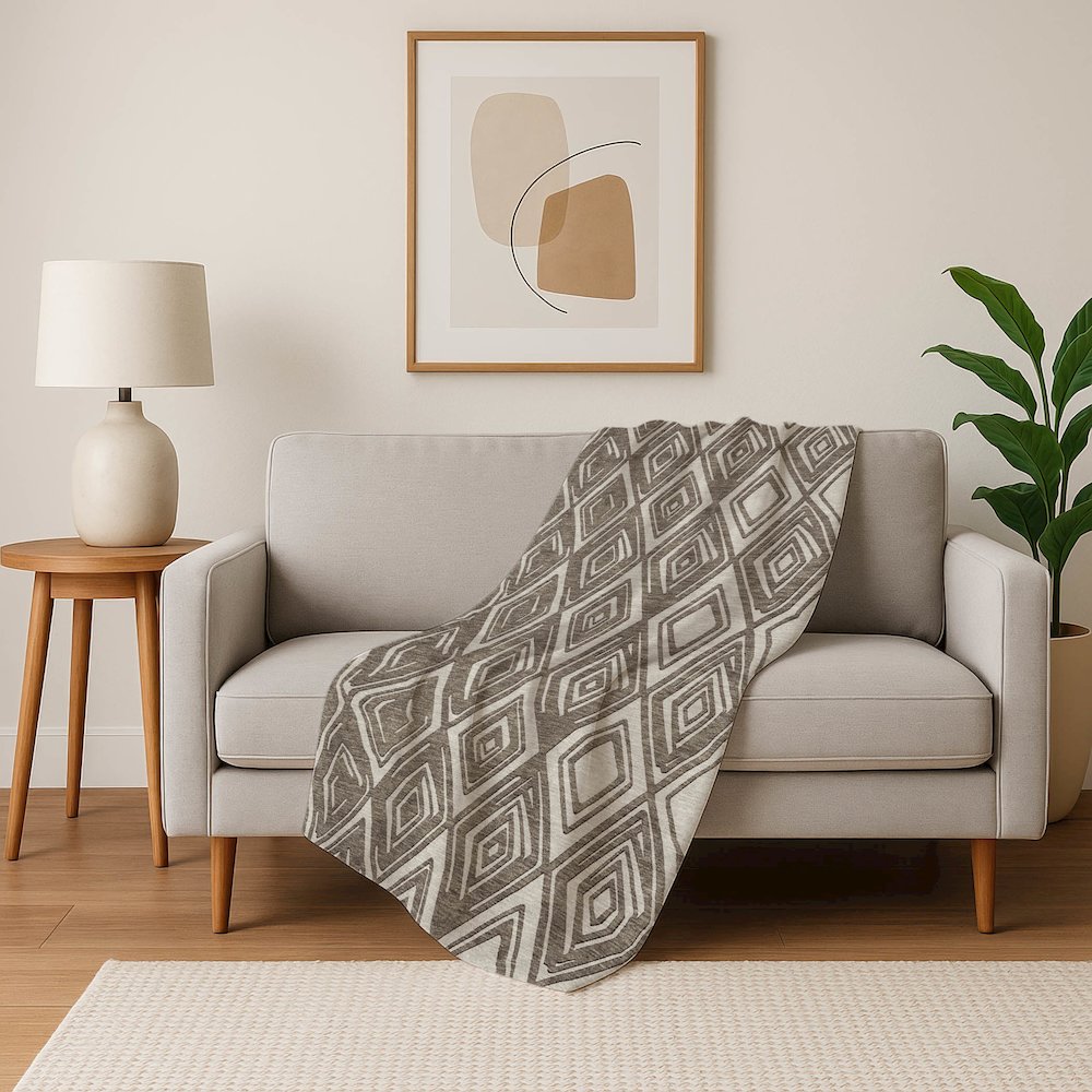 Premium Machine Washable ASB862 Taupe 50" x 70" Sherpa Throw Blanket. Picture 5